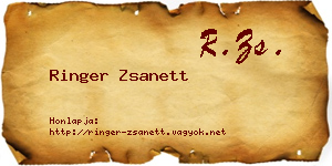 Ringer Zsanett névjegykártya